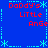 Blue background with red text reading "Daddy's Little Ange" repeated in four quadrants, surrounded by cyan star and dotted line borders.