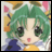 A pixelated anime-style character with green hair and large eyes on the left, next to a black background with white text "Anime IM" and "COM" on the right.