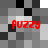 Four identical red 'PUZZY' text elements arranged in a on a grayscale checkerboard background with black, white, and gray squares
