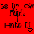 Red background with pixelated text and symbols arranged in two , showing animation changes between frames