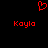 Red pixelated heart symbol above two instances of the name 'Koylo' in red text on a black background.