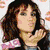 Animated sequence showing a woman with long brown hair in a pink and white patterned top, transitioning to a red-haired woman against black background, then to three women in blue and white outfits on a blue and pink background.