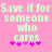 Pixelated text on pink background with purple stars, two identical versions side-by-side.