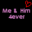 A static pixel art image with a black background, displaying two identical text blocks in pink and red pixels.