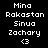 three and four displays names with a heart symbol, where one in each is highlighted green