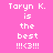 Pixelated text on pink background with green highlight changes across three views.