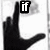 Black-and-white hand gesture icons with text overlays showing 'if' and 'only...' in four , including a heart symbol
