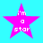 Four pink star-shaped icons with white text 'i'm a star' on a cyan background, each with slight pixel variations across frames.