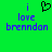 Green background with blue text reading 'i love brendan' and a black pixelated heart symbol above the word 'love'.