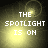 Four- of identical text 'THE SPOTLIGHT IS ON' over yellow spotlight backgrounds with subtle animation changes