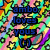 Pixelated static image with blue text reading 'ambo loves you' over a multicolored pixelated background.