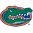 Green alligator head with orange outline and white teeth, next to blue text reading "I <3 the Gators!" in pixelated style.