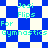 Blue and white checkered background with cyan text reading "Jesi Flips For Gymnastics" repeated across the image.