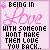 Pink background with repeated text 'BEING IN Love WITH SOMEONE WONT MAKE THEM LOVE YOU BACK..' and small heart symbols in various positions.
