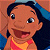 Pixelated static image of a cartoon character with brown skin, dark hair, and an orange top against a blue background.