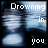 Animated contact sheet of a 5x5 grid showing sequential frames of an icon with water ripple effects and text "Drowning in you" transitioning from solid to dotted outline.