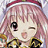 Pixelated anime-style character with pink hair and red headband on left, black background with white text "Anime IM" and signature on right in 48x48 contact sheet frame.