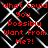 Red pixelated text repeats 'What Could You Possibly Want From Me?!' over a black background with white chain-link fence pattern.