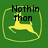 Green square icon with yellow border and leaping deer silhouette, displaying partial text fragments across three views.