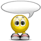 Animated yellow emoji with green eyes and pink shoes, displaying sequential text in speech bubbles: 'You', 'You are', 'HOT!', while changing expressions from neutral to surprised.