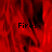 Red flame background with black text 'Fire.' and 'Fire!' in different positions across four