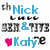Animated icon displays text and heart symbols with color variations across frames, showing 'Nick' in blue and 'Katy' in blue with a pink heart, alongside 'cute' and 'sensitive' text elements.