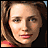 A 4-frame contact sheet of a pixelated animated icon featuring a woman's face with red eyeshadow and the text "THE OC FOX" on an orange background, arranged in a 2x2 grid.