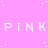A static image with a pink background featuring repeated white text "PINK" and scattered small white dots.