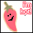 Animated pink chili pepper with smiling face, green stem, and alternating red/black text on white background.
