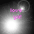 Pixelated grayscale background with bright light flares and pink text reading 'love ya!' in four quadrants.
