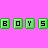 Pixel art contact sheet with six animated frames showing text blocks in green, pink, blue, and cyan tiles across a grid layout.