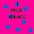 A static image with a bright pink background covered in blue stars, featuring repeated text elements and an 'i' symbol.