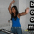 A woman in a blue tank top and jeans dances with arms raised, surrounded by text overlays including "bb", "oo", "mm", "shake", and "now dropppp".
