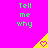 A bright pink background displays repeated green text "Tell me why" and yellow triangular shapes with pixelated hearts, arranged in a pattern