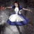 A pixelated contact sheet showing two frames of an animated Alice in Wonderland icon with a green text logo on the right side.