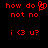 Red pixelated text on black background shows two side-by-side phrases with one character difference in the top line.