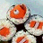 A pixelated image showing sushi rolls on the left and bold black text reading "They found Nemo" on the right, with a light blue background behind the sushi.