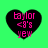 Four heart-shaped icons with pink text on black backgrounds against a green backdrop, each displaying 'taylor <8's yew' in varying pixelation levels.