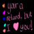 Pixelated text reads 'you're my lord, but I love you!' with a pink heart symbol replacing the word 'love', surrounded by five colored square icons on black background.