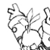 Static grayscale pixel art icon featuring abstract interconnected lines forming a stylized character or symbol with no visible text, set against transparent background.