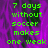 Green pixelated text on a purple background reads '7 days without soccer makes one weak' with visible motion blur in the lower-left section.