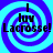 Four identical display a blue and cyan spiral background with black text reading "I luv Lacrosse!" in each