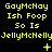 Yellow pixelated text on black background with animated symbols changing across frames.