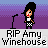 Pixel art animation of a character with black hair and red lips singing into a microphone, cycling through four distinct poses against a purple gradient background.