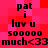 Pixelated text on a red and pink checkered background with repeated phrases.