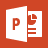 Red and white icon with a large red 'P' on the left panel, three horizontal lines, and a pie chart segment on the right panel against an orange background.