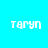 Four quadrants display the word 'Taryn' in white pixelated text against cyan, teal, maroon, and teal backgrounds.