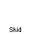 Pixelated character in blue shirt with white face and black eyes, shown in multiple poses with text "Skid" below each.