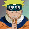 Animated sequence showing a character with spiky yellow hair and goggles, another character in clouds, and text changes from 'Sexy' to 'Sexy no' to 'Sexy no Jutsu'.
