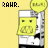 Yellow cartoon owl with black eyes and beak, perched on a white and black striped structure, with a yellow speech bubble containing "RAWR."